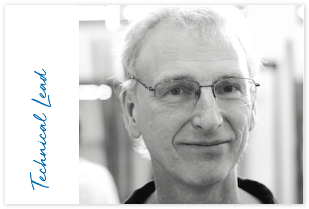 Black and white photo of Gerard Meszaros, FeedXL Chief Technical Officer.